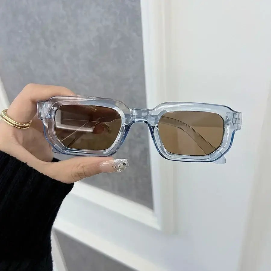 Gafas de Sol Rectangulares con Lentes Espejo — Estilo Fashion Unisex