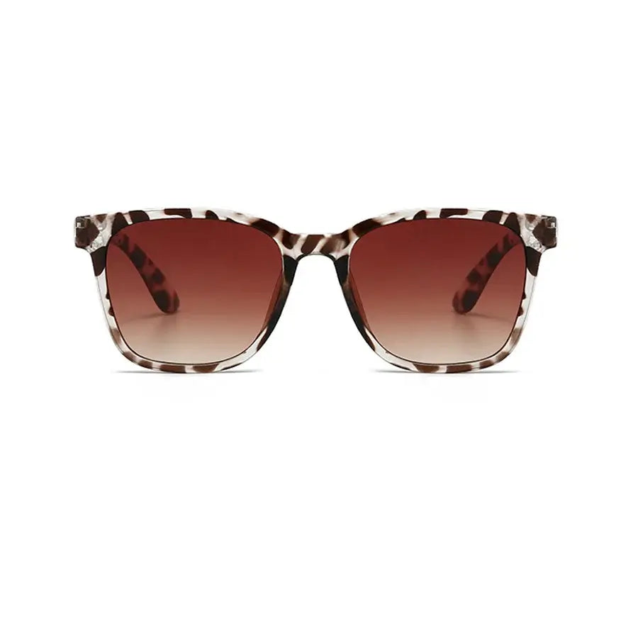 Gafas de Sol Retro Oversize Mujer — Estampado Leopardo UV400