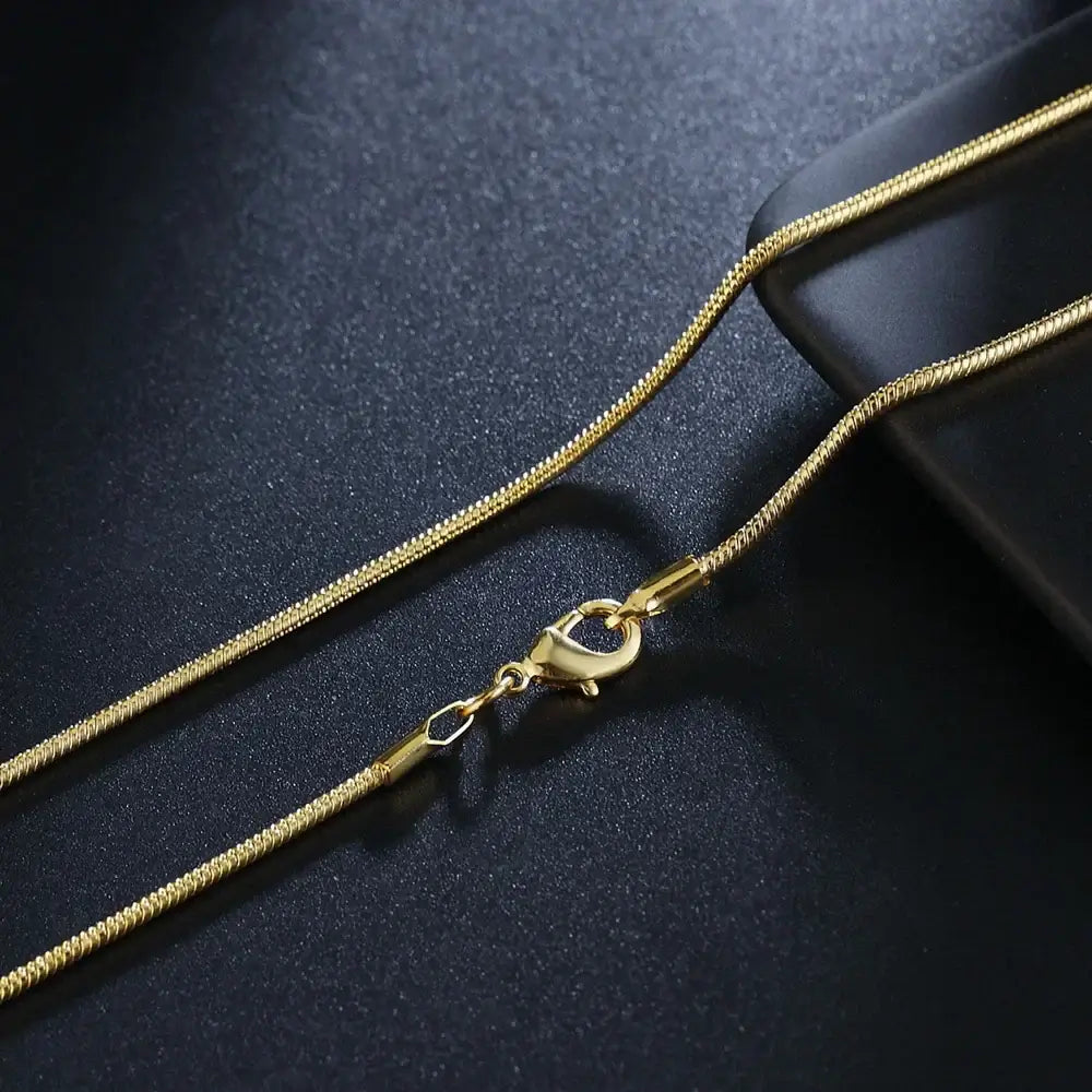 Collar Cadena Serpiente Plata 925 — Baño Oro 18K | Mujer y Hombre